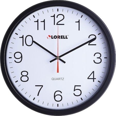Lorell 12-1/2" Slimline Wall Clock, Analog, Quartz 61008